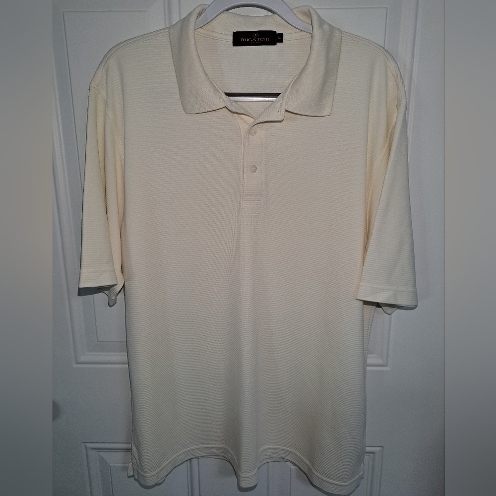 Bugatchi Mens Shirt Short Sleeve Size L.
